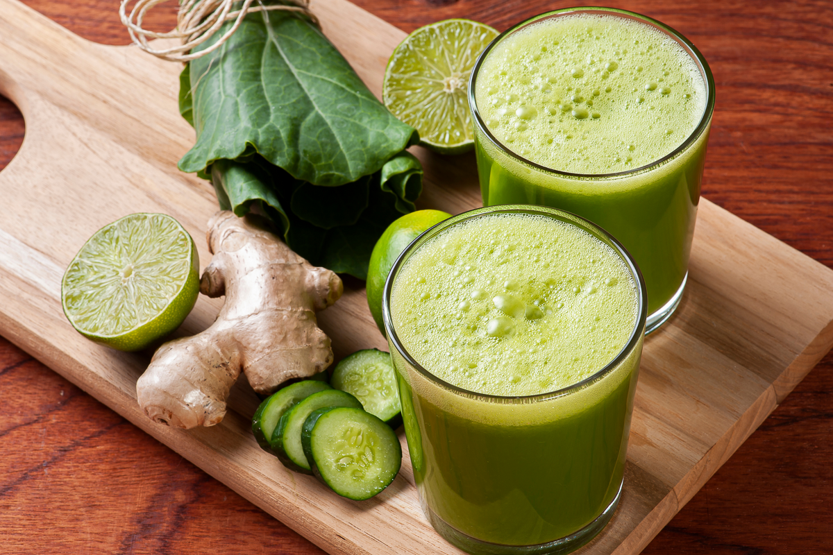 Groene smoothie om huidveroudering tegen te gaan