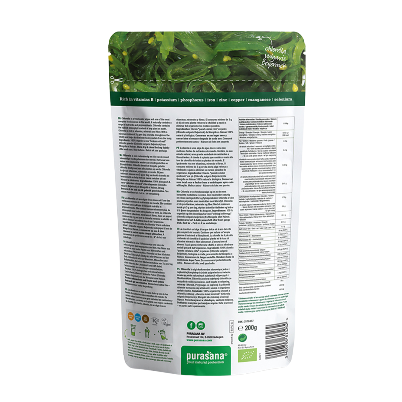 Purasana Biologische Chlorella (poeder)