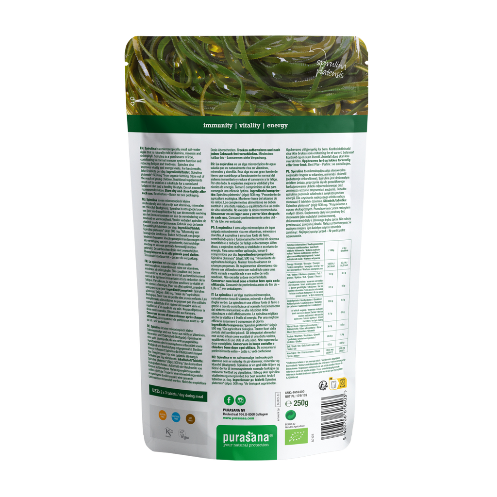 Purasana Biologische Spirulina (tabletten)