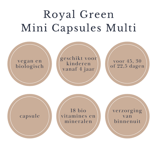 Royal Green Multivitaminen Mini Capsules Biologisch