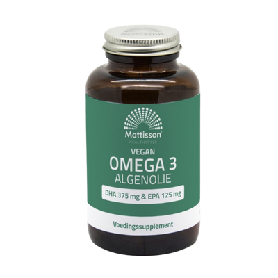 Mattisson Vegan Omega 3 Algenolie - Hoge dosering DHA en EPA