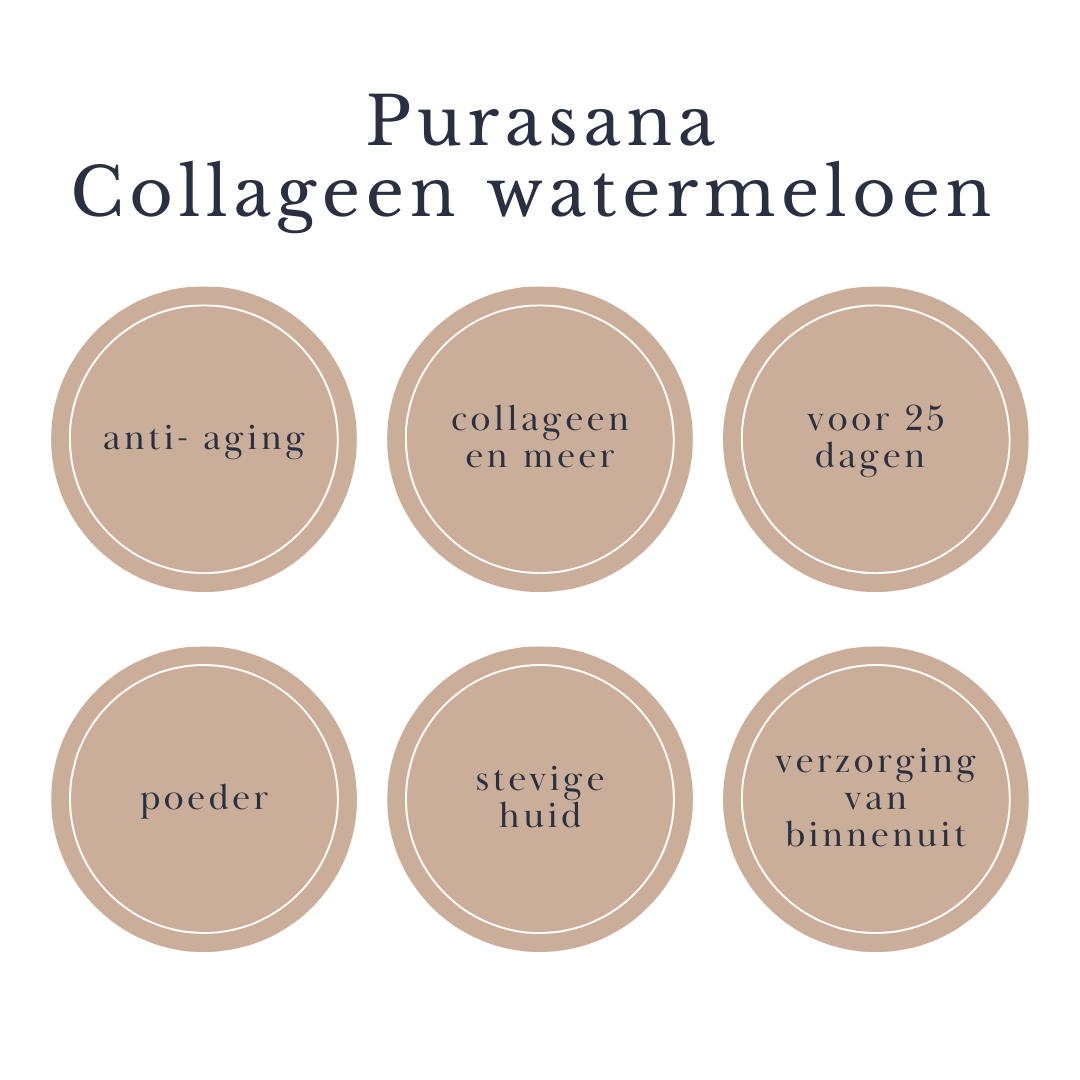 Purasana Collageen - peptiden watermeloen 250g beautysups